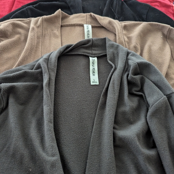 Zenana long open front cardigans - Picture 2 of 3